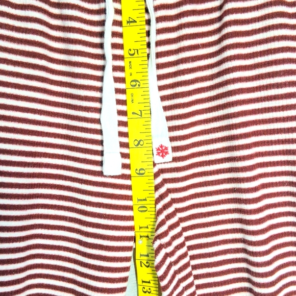 Women's Size PS Cozy Jockey Red & White Striped Tie Cuffed Pajama/Sleep Pants - Picture 6 of 9